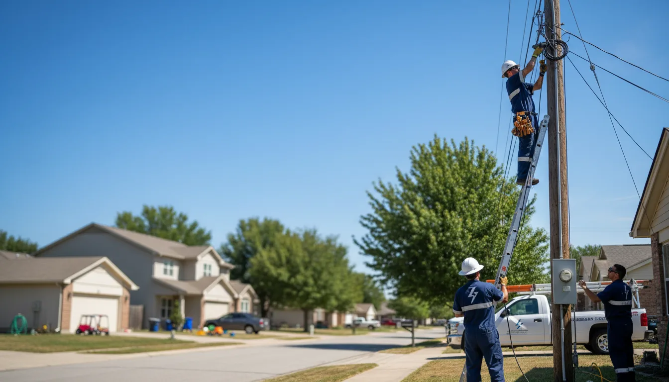 Residential electrician providing installation services in Cement City, MI